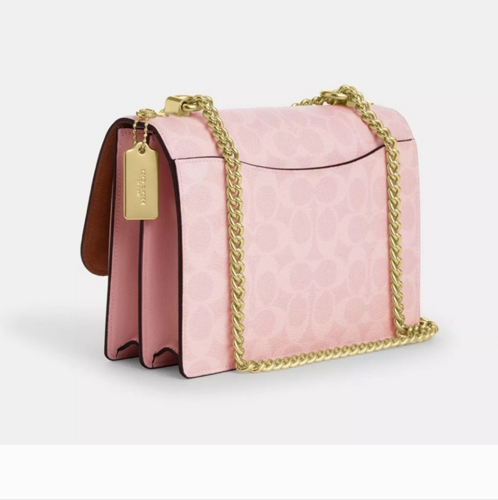 New! Limited Edition Coach Pink Klare Crossbody In Signature Canvas - Picture 2 of 11